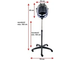 Activeshop Stacionarus plaukų džiovintuvas Gabbiano LI-202S 2 Speed Juodas