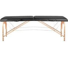 Activeshop Sulankstomas masažo stalas Wood Comfort, juodas
