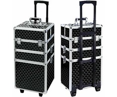 ATL Aptel Kosmetikos priemonių lagaminas ant ratukų BEAUTY TRAVEL CASE 3IN1 Juodas/Sidabrinis