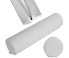 Apvali masažo pagalvėlė Habys Satin Comfort 15×60 cm, šviesiai pilka