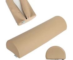 Aveno Life Pusapvalė masažo pagalvėlė Habys Soft Touch 60×18×12 cm, Moco rusvai gelsvas