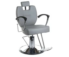 Beauty System Kirpyklos kėdė PROFESSIONAL BARBER CHAIR HEKTOR BRUSSEL LIGHT Pilkas