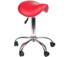 Beauty System Kosmetologinė meistro kėdutė COSMETIC BEAUTY STOOL SINGLE Raudonas