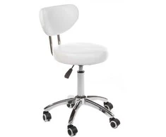 Beauty System Kosmetologinė meistro kėdutė COSMETIC BEAUTY STOOL PRACTIC SKANDI Baltas