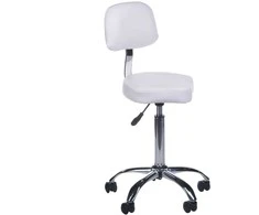 Beauty System Kosmetologinė meistro kėdutė COSMETIC BEAUTY STOOL PRACTIC SHAPE Baltas