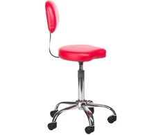 Beauty System Kosmetologinė meistro kėdutė COSMETIC BEAUTY STOOL PRACTIC SHAPE Raudonas