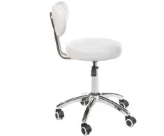 Beauty System Kosmetologinė meistro kėdutė COSMETIC BEAUTY STOOL PRACTIC SKANDI Baltas