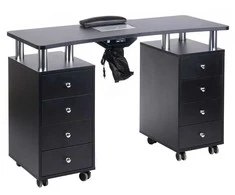 Beauty System Manikiūro stalas su dulkių surinkėju MANICURE DESK PRACTIC Juodas