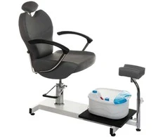 Beauty System Pedikiūro krėslas su pėdų vonele PEDICURE CHAIR COMFORT HYDRAULIC Pilkas