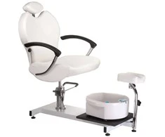 Beauty System Pedikiūro krėslas su pėdų vonele PEDICURE CHAIR COMFORT HYDRAULIC Baltas