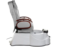 Beauty System Elektrinė pedikiūro kėdė su masažo sistema ir hidromasažo vonia BR-3820D, šviesiai pilka