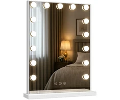 Beauty System Makiažo veidrodis su LED apšvietimu Hollywood 46×58 cm