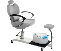 Beauty System Pedikiūro kėdė su pėdų masažuokliu BR-2301, šviesiai pilka
