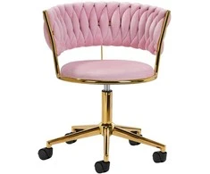 Activeshop Biuro kėdė su ratukais 4Rico QS-GW01G Velvet Rožinė