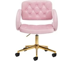Activeshop Biuro kėdė su ratukais 4Rico QS-OF213G Velvet Rožinė