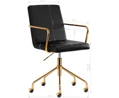 Activeshop Biuro kėdė su ratukais QS-OF211G Gold Juodas