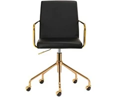 Activeshop Biuro kėdė su ratukais QS-OF211G Gold Juodas