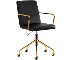Activeshop Biuro kėdė su ratukais QS-OF211G Gold Juodas