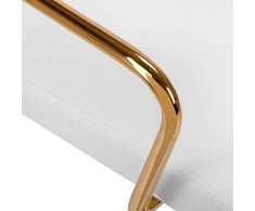 Activeshop CREAM Biuro kėdė su ratukais QS-OF211G Gold Kreminis Pilkas