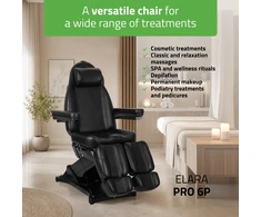 Elektrinis kosmetologinis ir podologinis krėslas Habys Elara PRO 6P, juodas