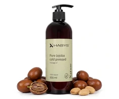 Grynas jogobų sėklų masažo aliejus Habys Nature Pure 500 ml
