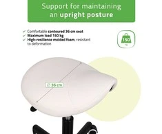 Habys Balninė ergonomiška meistro kėdutė Lumo Comfy Base baltas