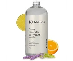 Habys Citrusų ir levandų masažo aliejus, 1000 ml