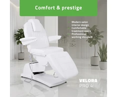 Habys Elektrinis kosmetologinis krėslas Velora PRO 4 Touch Core, baltas