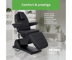 Habys Elektrinis kosmetologinis krėslas Velora PRO 4 Touch Core, juodas