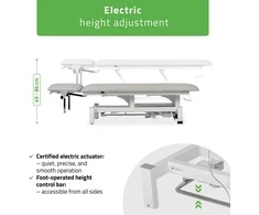 Habys Elektrinis masažo procedūrų stalas Fortis 4 ERGO light pilkas