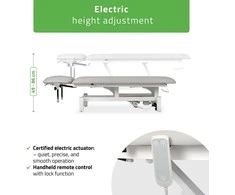 Habys Elektrinis masažo stalas Fortis 4 ERGO light pilkas