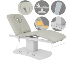 Habys Elektrinis masažo stalas Serenity ERGO 4 Satin Comfort su šildymu, pilkas