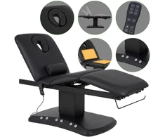 Habys Elektrinis masažo stalas Serenity ERGO 4 Satin Comfort su šildymu, juodas
