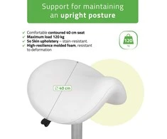 Habys Kosmetologinė meistro kėdutė Alma So Skin K401 baltas