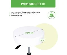 Habys Kosmetologinė meistro kėdutė Mobi Comfy Base baltas