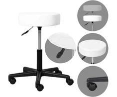 Habys Kosmetologinė meistro kėdutė Timo Comfy Base baltas