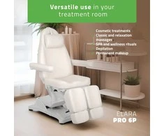 Habys Kosmetologinis krėslas Elara PRO 6P, Baltas