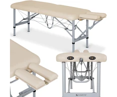 Habys Masažo stalas Chiro Ultralux 19 Alu Vinyl Flex K033, smėlio spalvos