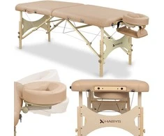Habys Sulankstomas masažo stalas Bello One 70 Soft Touch beige