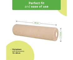 Habys Masažo pagalvės užvalkalas, 15 × 60 cm, kreminės latte spalvos