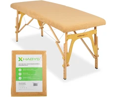 Habys Vientisa frotė staltiesė sulankstomiems stalams – 60/165 cm, smėlio spalvos