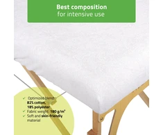 Habys Vientisa frotte staltiesė sulankstomiems stalams – 60/165 cm, balta