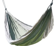 Hamakas Cattara Nylon – žalias-rudas 275 x 137 cm