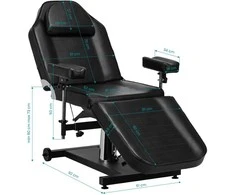 Activeshop Hidraulinė tatuiruočių kėdė Pro Ink 322F juoda
