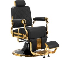 Activeshop Kirpyklos kėdė Barber Chair Gabbiano Leonardo Gold Juodas