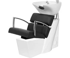 Activeshop Kirpyklos plautuvė GABBIANO PROFESSIONAL HAIRWASHER BRUSSEL Baltas BASE STRIP Juodas SEAT