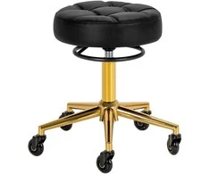 Activeshop Kosmetologinė meistro kėdutė Gabbiano D054G Gold and Juodas