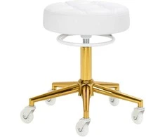 Activeshop Kosmetologinė meistro kėdutė Gabbiano D054G Gold and Baltas