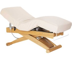 Activeshop Kosmetinė SPA lova „Sillon Siesta“ kreminės ir rudos spalvos
