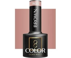 Activeshop Hibridinis nagų lakas Ocho Nails Brown, 803 ruda, 5 g